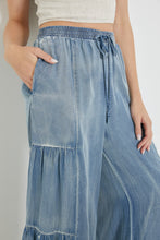 Load image into Gallery viewer, Wide Leg Chambray Pant
